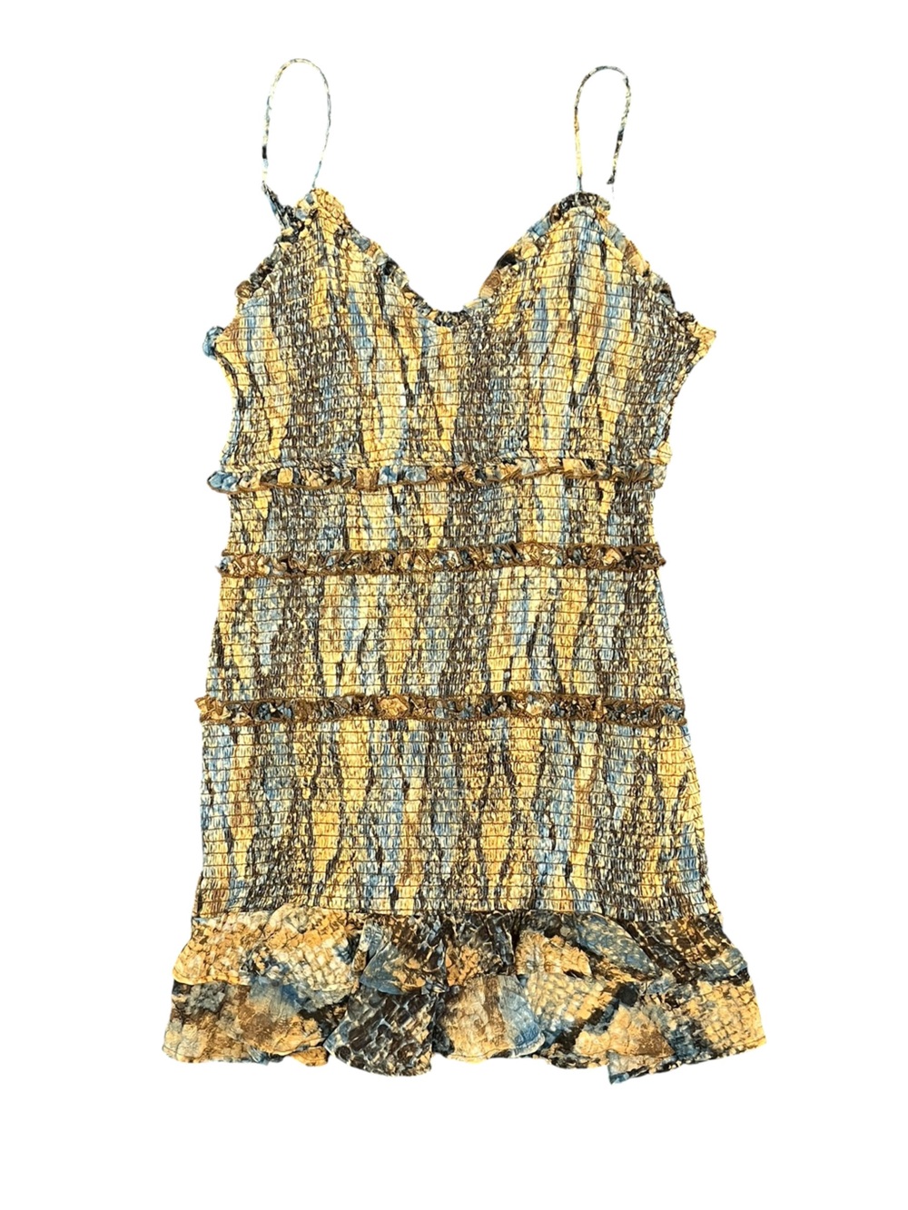 NWT OLIVACEOUS | Snake Print Mini Dress L